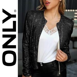 ONLY Black sparkle open shrug/cover-up | Medium